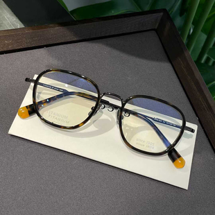 李兰迪同款 日系复古板材钛眼镜女近视可配度数镜片眼睛框架男809