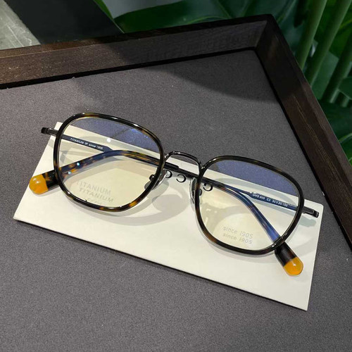 大牌同质感日系复古板材钛眼镜框