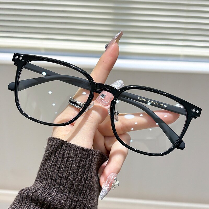 26年新款超轻TR90方形带鼻托眼镜框男女近视可配度数防蓝光眼镜架