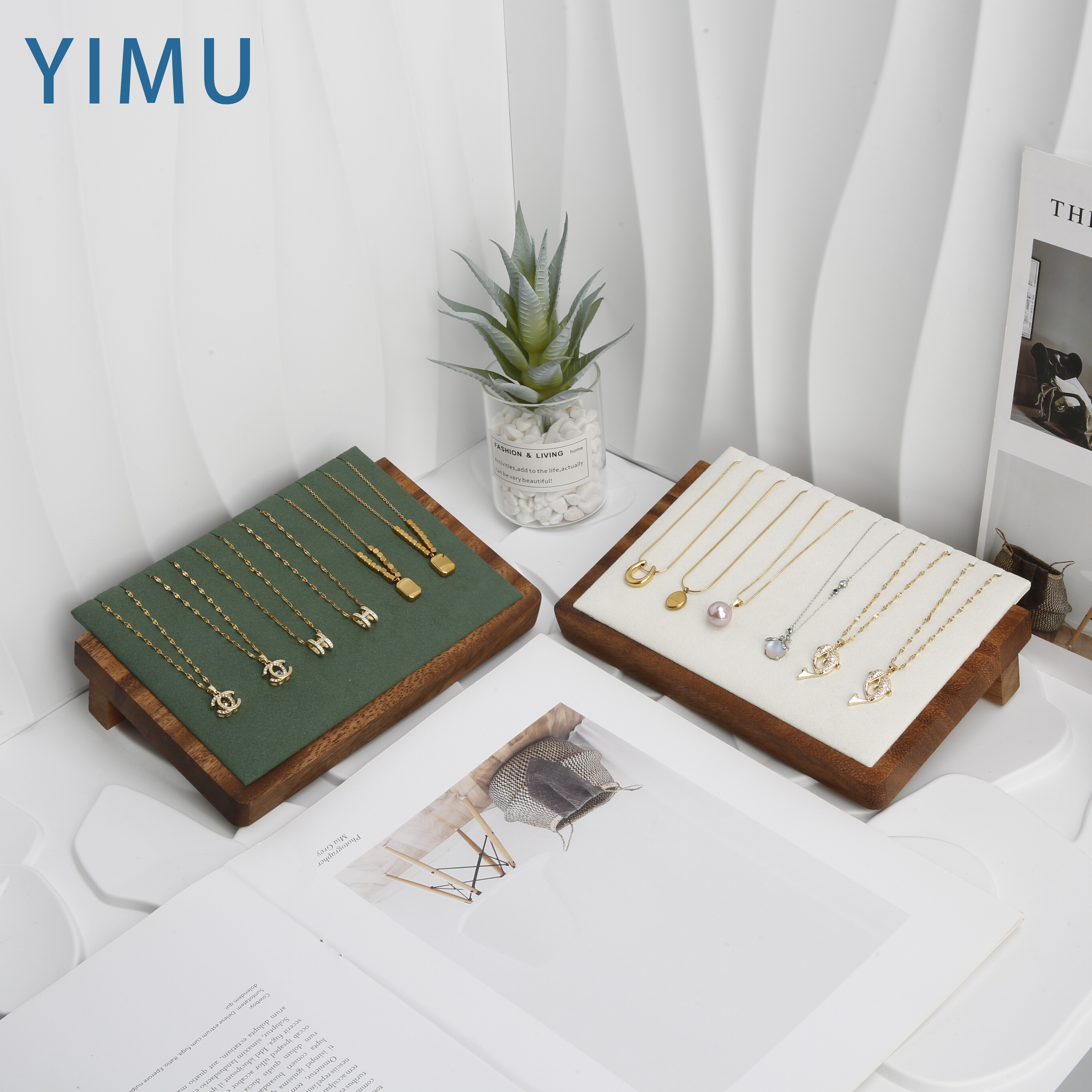 黑胡桃木首饰展示架项链展示架