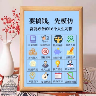 要搞钱先模仿强者必经之路励志相框摆台做更好自己办公室桌面摆件