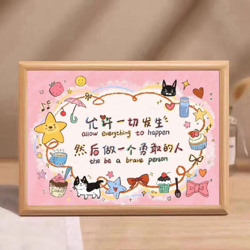 治愈系励志语录桌面摆件相框
