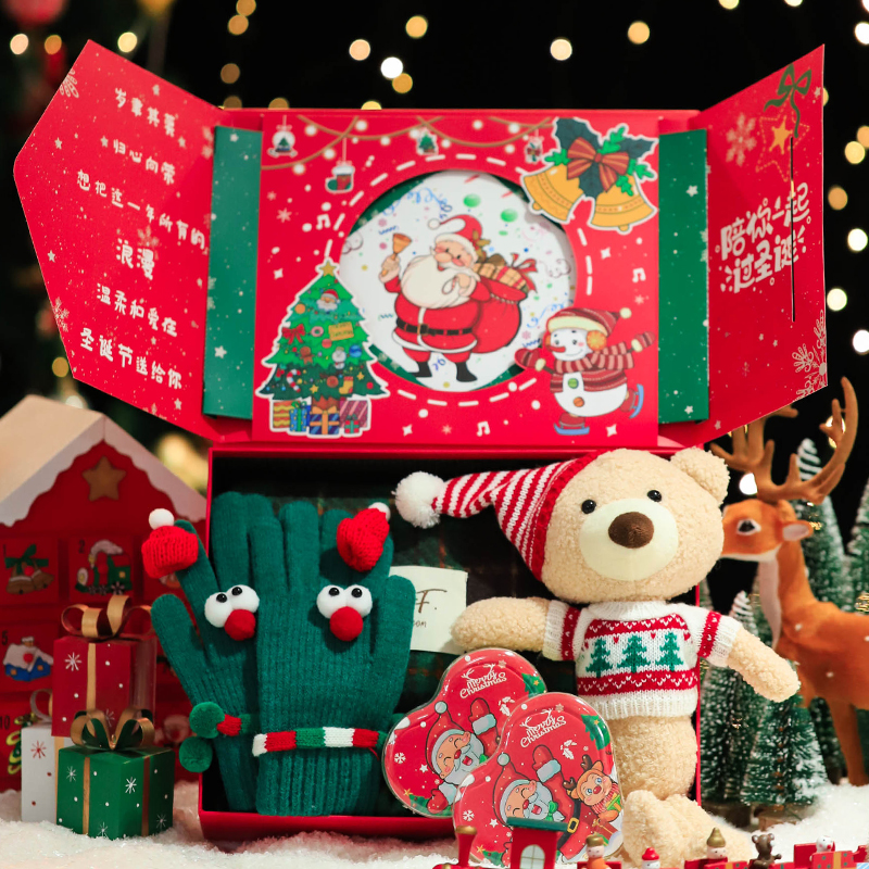 圣诞节德芙巧克力礼盒围巾手套保暖精美礼盒送男女朋友平安夜礼物