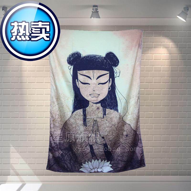 2017 decorate Wall hanging customized Faith Rock bar curtain studio Wall Restaurant bedroom Wall decorationin the Home accessories , Mural  category - from Buy2taobao.com to provide professional Taobao agent buy service