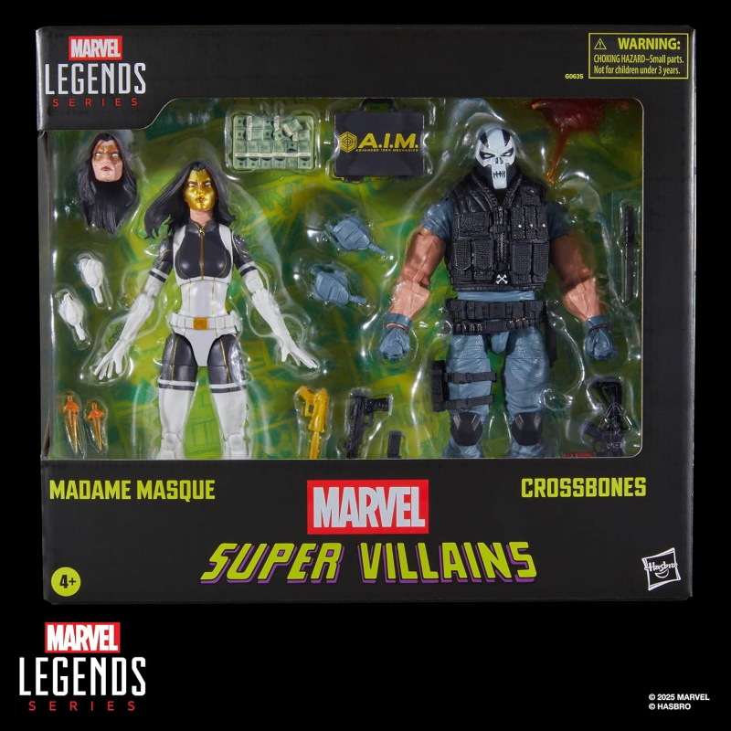 （现货）MarvelLegends 面具夫人和交叉骨 孩之宝手办