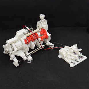 汽车5速手动挡变速箱动态模型带倒挡选挡器3D打印模型