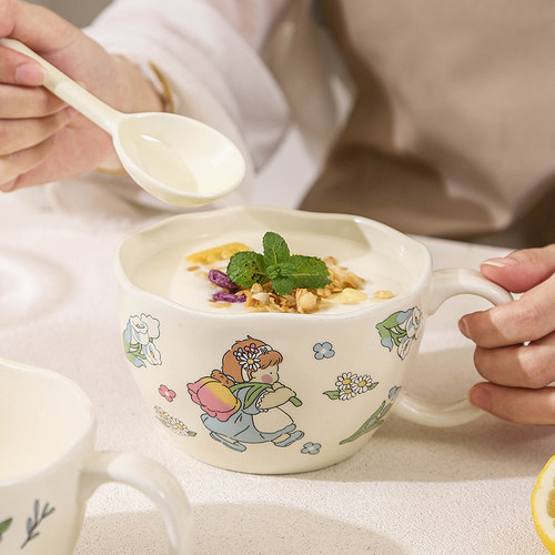 高颜值陶瓷早餐杯大容量