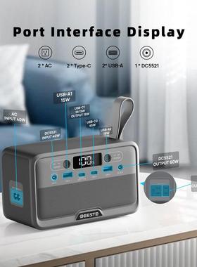 Portabl Power Bank 100W Solaer Generator tAC Outlet Oudoor