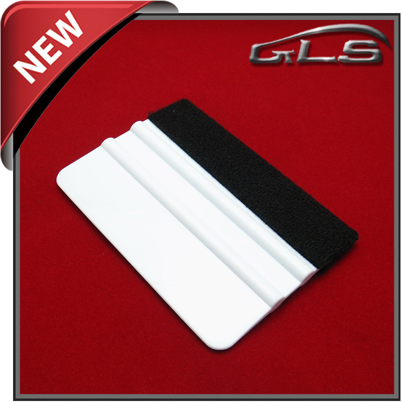 带布白色4英寸车身贴膜工具塑料软刮建筑膜广告写真墙纸四角刮板