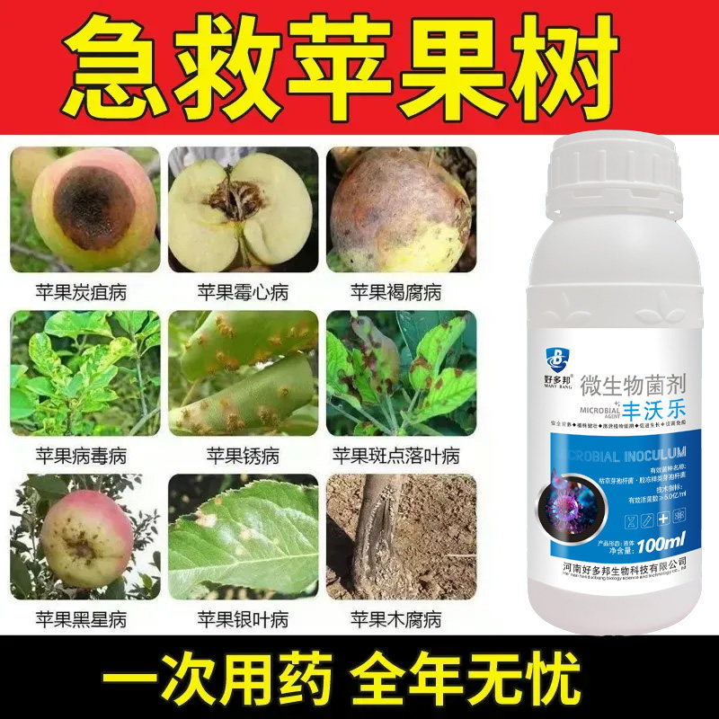 苹果树病全治苹果炭疽病腐烂病轮纹病褐斑病防治杀菌果树病专用