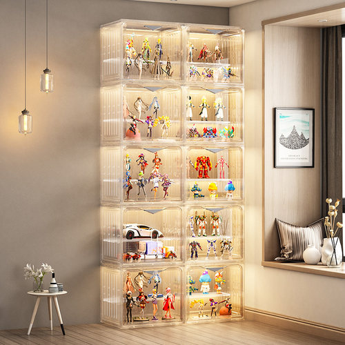 高清透明展示柜！带阶梯放盲盒