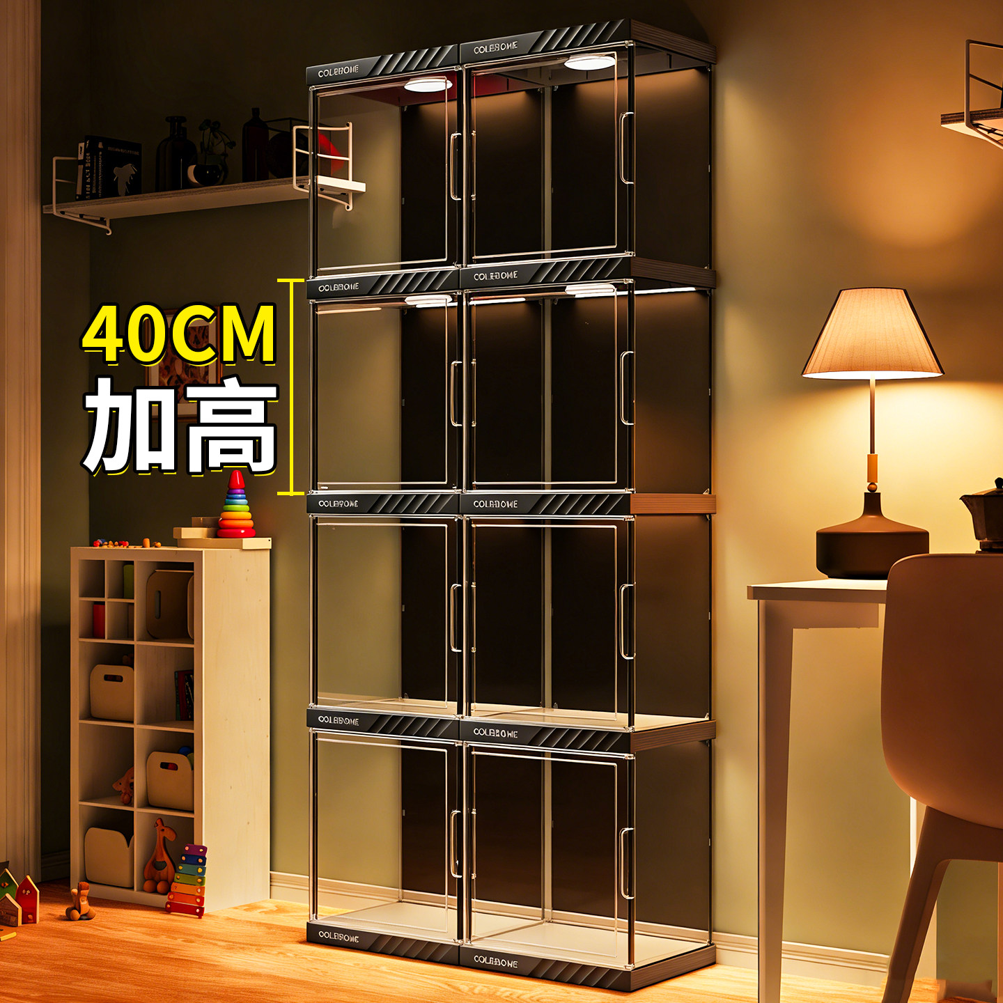 手办展示柜透明陈列柜痛柜适用乐高模型积木玩具摆件盲盒收纳架子,住宅家具,家用陈列柜,淘宝优惠券,粉丝福利购,淘宝优惠卷