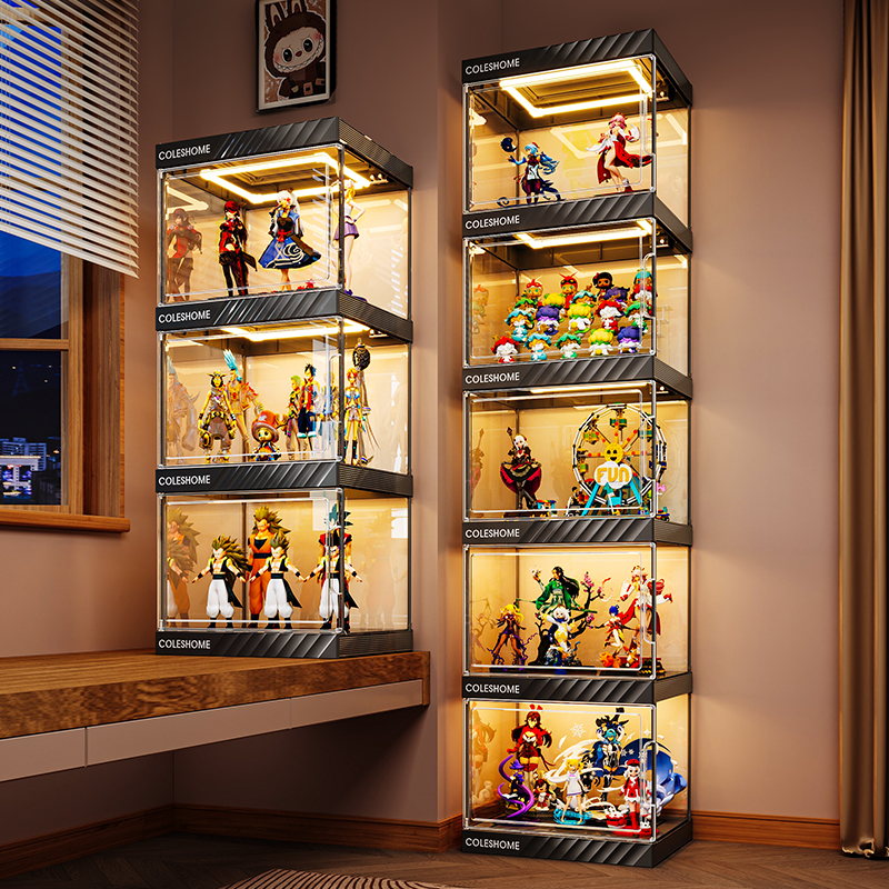 LED环绕灯光远程遥控手办展柜