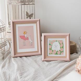 相框摆台美式复古6寸7寸8寸画框挂墙油画棒框照片打印加定制框架