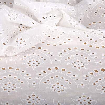 summer dress coat embroidered lace cloth fabric white hollow