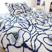 花自由纯棉被套单件150x200x230全棉宿舍单人1.5被罩220x240双人