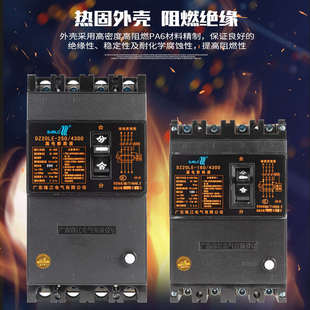 广东珠江电气正珠DZ20LE银点漏电断路器4P三相四线250/400/630A