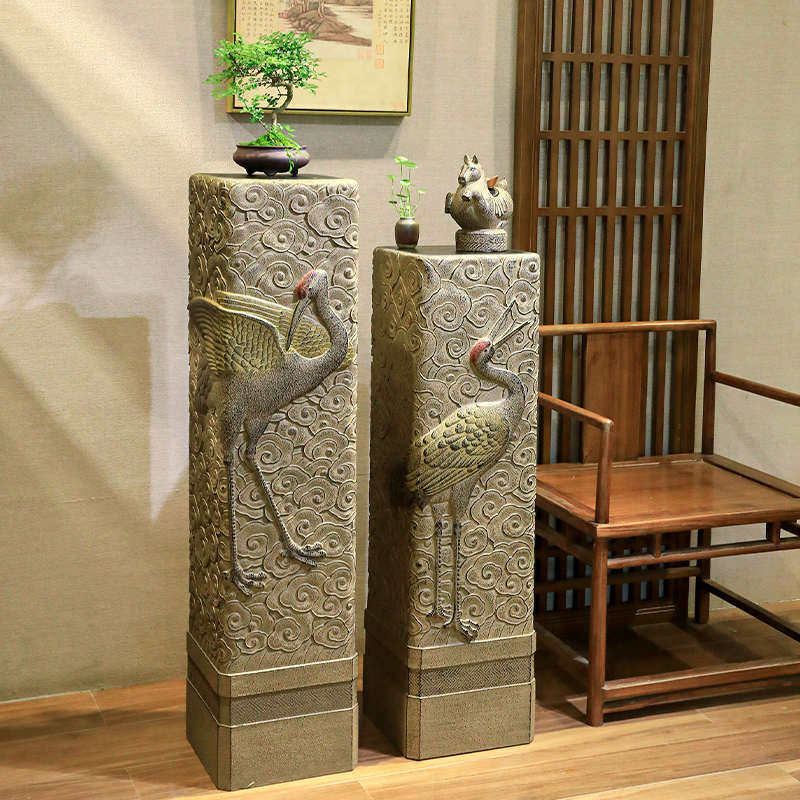 汉韵堂新中式仿石柱底座展示柱户外庭院花架装饰室内客厅落地摆件,家居饰品,落地摆件,淘宝优惠券,粉丝福利购,淘宝优惠卷