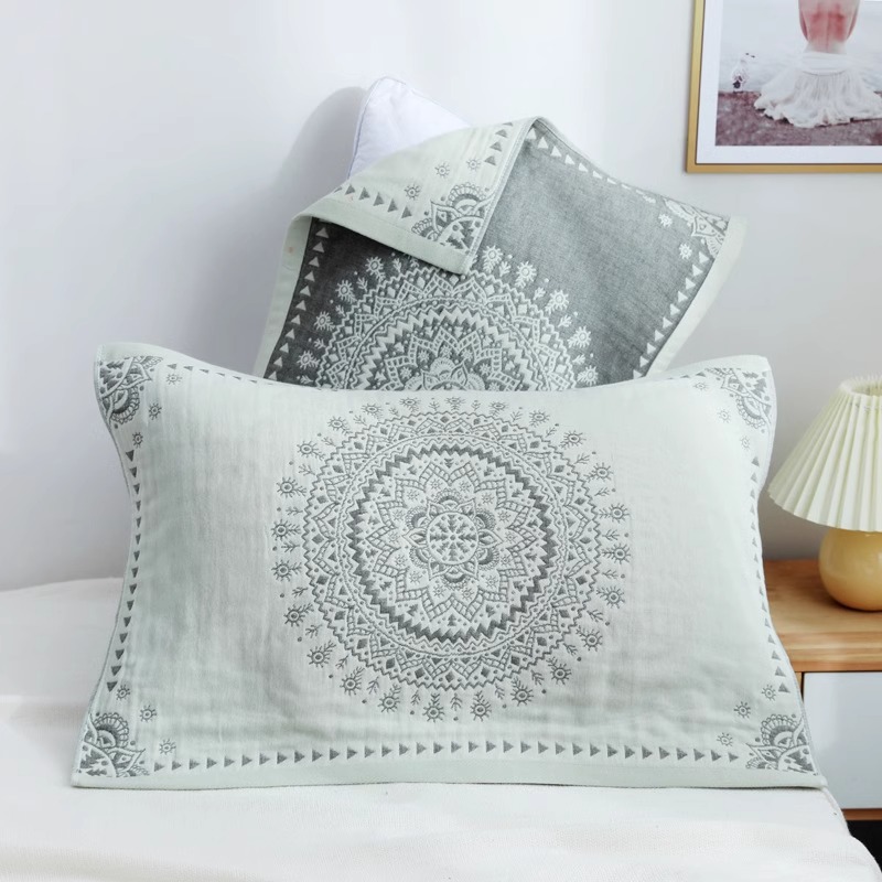 御品枕巾纯棉四层欧式全棉