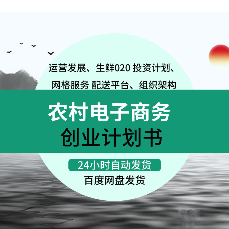 农业农村产品O2O电子商务平台电商行业报告创业商业计划策划书 - 实物图