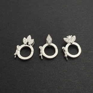 925纯银镶皓珍珠项链扣头吊坠挂件卡扣万能扣DIY珍珠项链手链材料