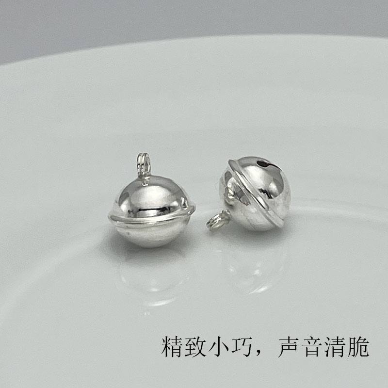 纯银铃铛吊坠diy编织手链吊坠