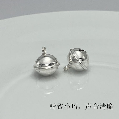 纯银铃铛吊坠diy编织手链吊坠