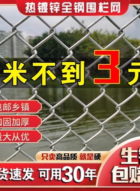 镀锌铁丝网围栏养殖网鸡羊钢丝网果菜园铁网格网勾花网隔离防护网