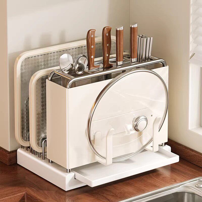 多功能2026新款刀架筷置物架厨房刀具收纳一体菜刀砧板菜板放置架