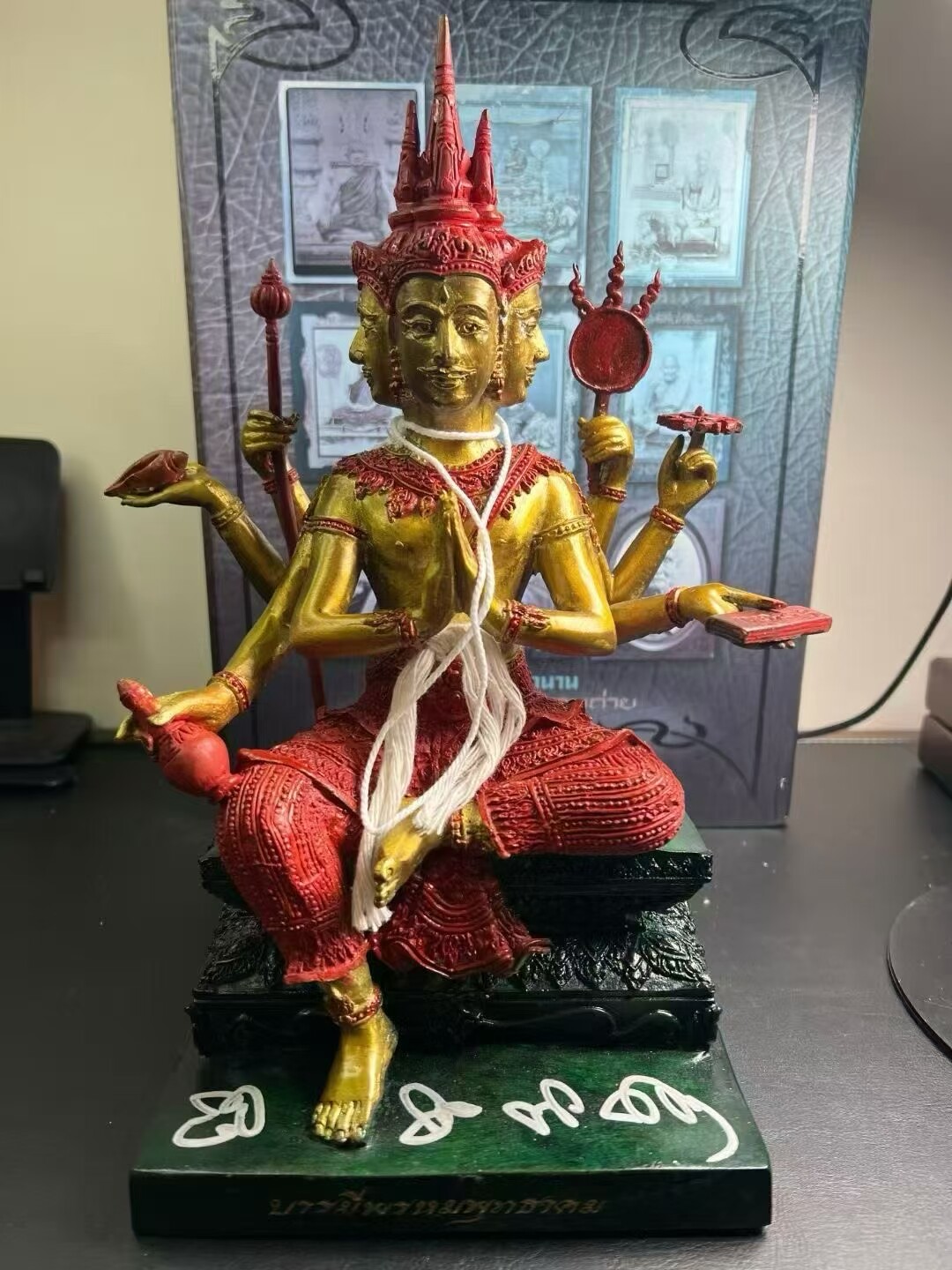 龙婆禅南2566四面神供奉 泰国佛牌四面佛桌面摆件 正品保真