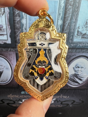 瓦西萨通2566纯银拉胡 k金壳萨玛空卡 泰国佛牌拉胡吊坠 真品