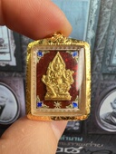 金壳smk卡 阿赞刁2561邮票四面神 小模盖真金 泰国佛牌四面佛吊坠