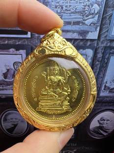 瓦当三期2554四面神 金壳萨玛空鉴定卡 泰国佛牌吊坠 正品 保真