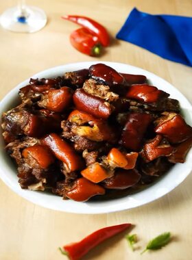 广西玉林红烧脆皮五香味羊肉跑地羊吃肉羊熟食火锅下酒菜1500克