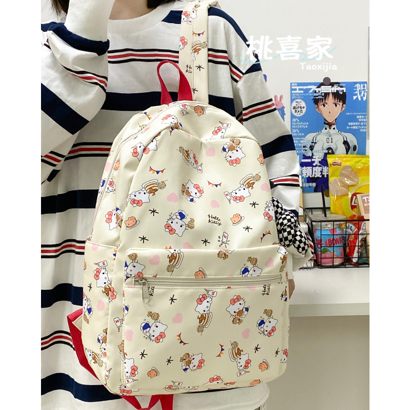 可爱卡通印花书包学生双肩包