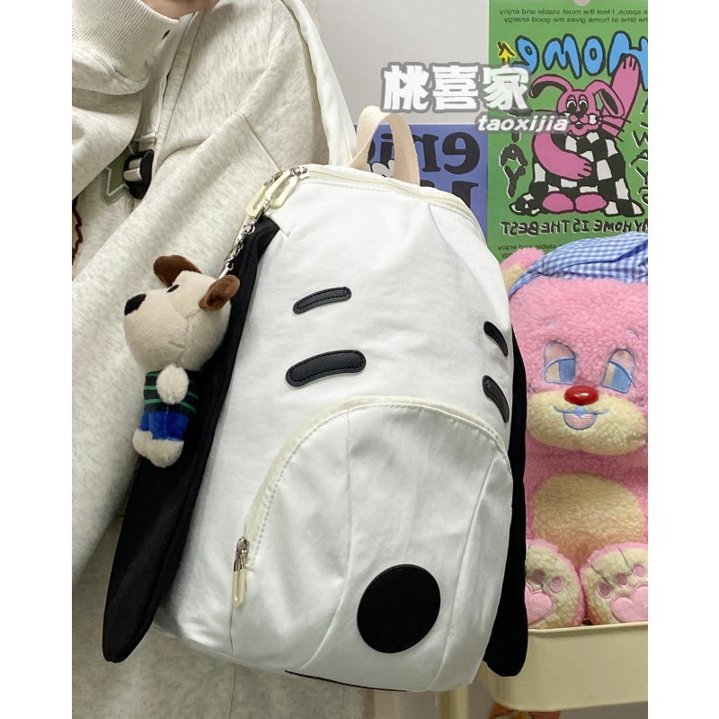 可爱小狗双肩包女2024新款初中小学生初中高中生书包大容量背包潮