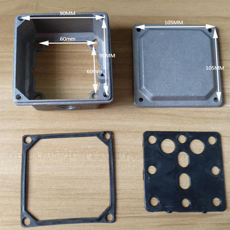 铝壳电机接线盒Y2 100单三相单双孔压铸铝电动机配件铝壳 铝盒