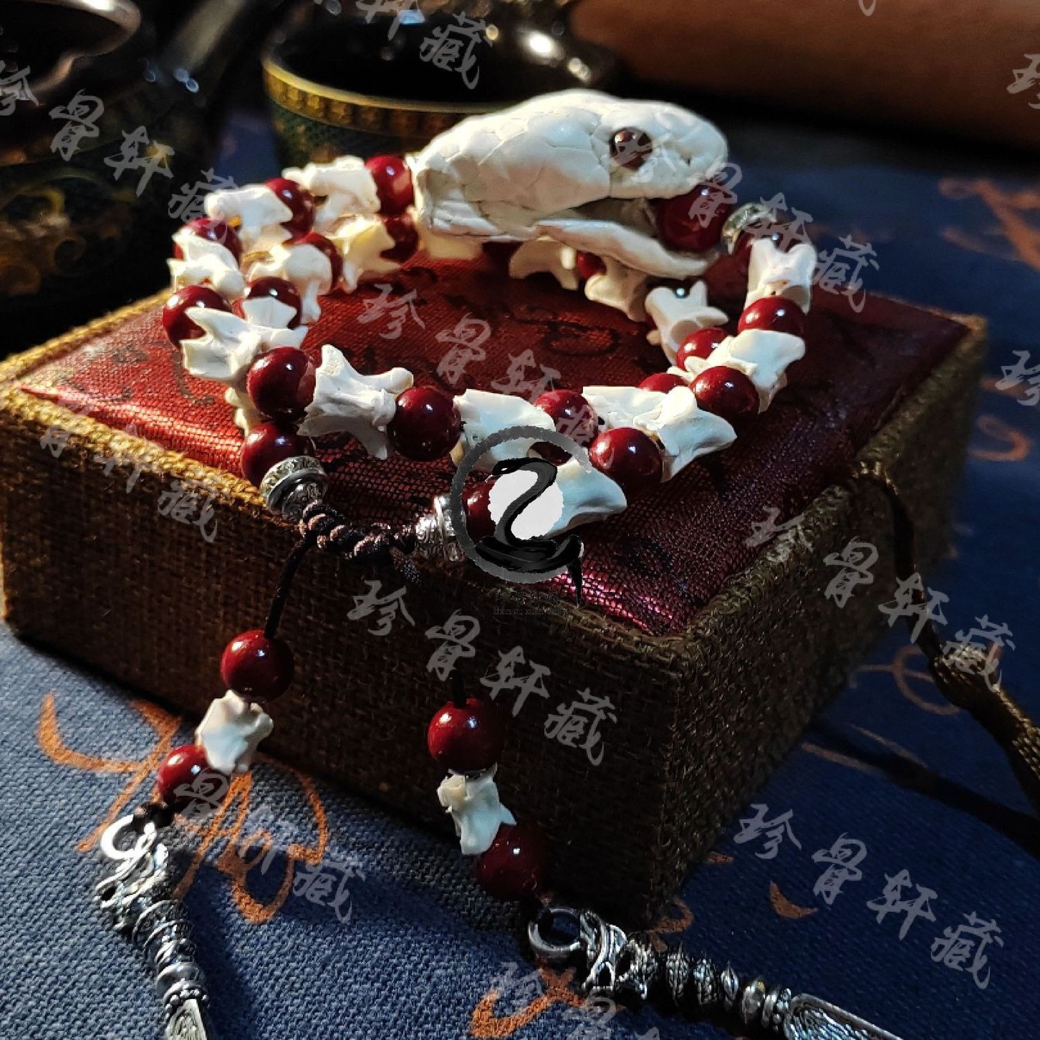 清凉祝福古风质感高级蛇骨手串手链朱砂紫金砂小众个性礼物高颜值