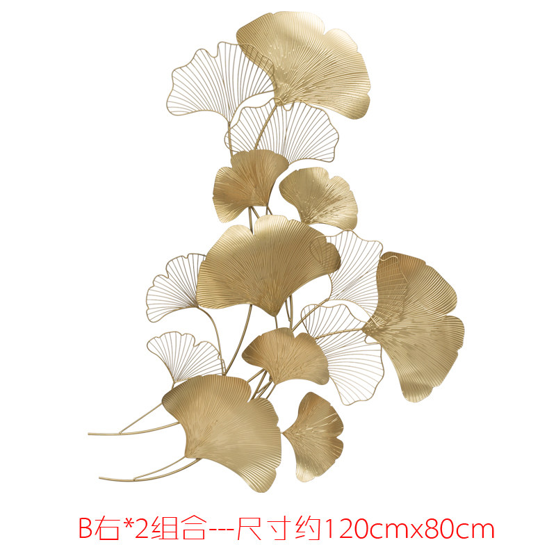 现代中式铁艺挂件墙面属壁饰创意银杏叶壁挂装饰客厅背景墙玄关金|ruв категории Домашний быт, роспись - от Buy2taobao.com для оказания профессиональной услуги покупки агента Taobao