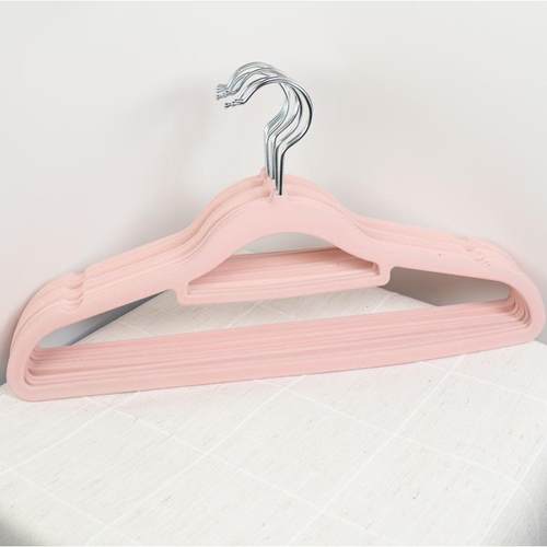42CM38CM日式植绒成人衣架无痕防滑整理师家用衣柜绒面衣架衣架