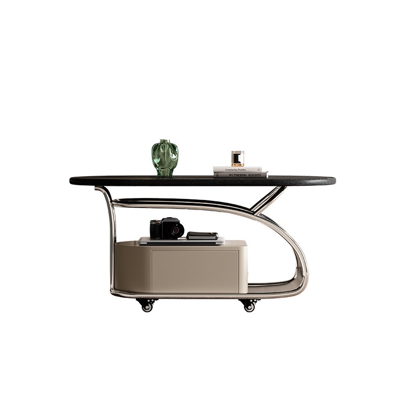 可移动边几轻奢客厅小户型2025年新款意式沙发边小推车茶几小桌子