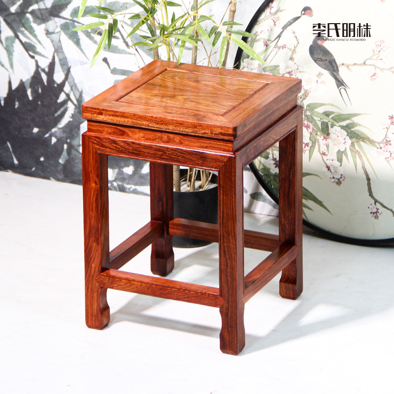红木花梨刺猬紫檀餐凳实木化妆椅古筝凳中式洗脚凳换鞋凳四方凳,住宅家具,红木椅凳,淘宝优惠券,粉丝福利购,淘宝优惠卷