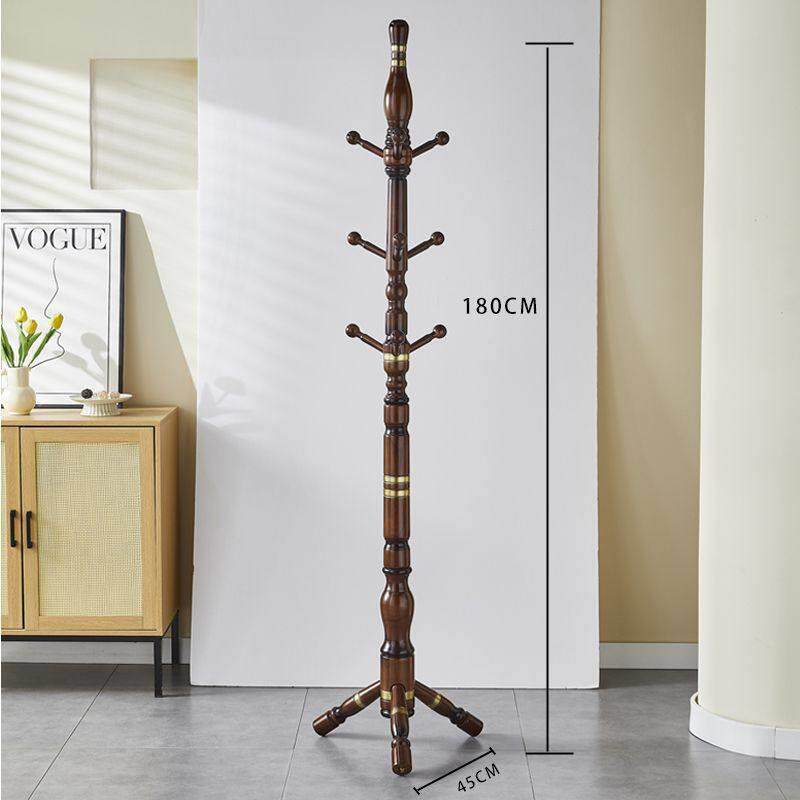 实木衣帽架落地立式挂衣服架子家用卧室现代简约落地式加粗挂衣杆