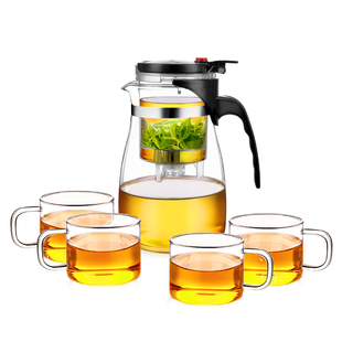 过滤冲茶 飘逸杯泡茶壶茶水分离家用沏茶道杯泡茶神器玻璃茶具套装