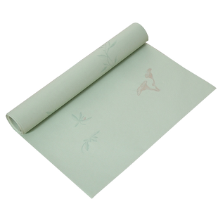 银锦牌四尺纯手工仿明清仿古彩笺合花蜡染粉蜡笺半生半熟对开小楷毛笔纸字书法创作作品参赛投稿宣纸批发