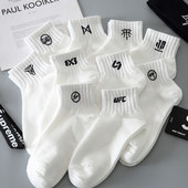 纯棉白色袜子潮ins男短袜秋冬运动夏季 短筒袜篮球袜防臭女中筒袜