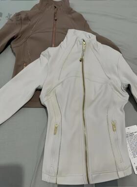 2024年新款网布Defin金拉链瑜伽服女户外运动立领磨毛夹克外套