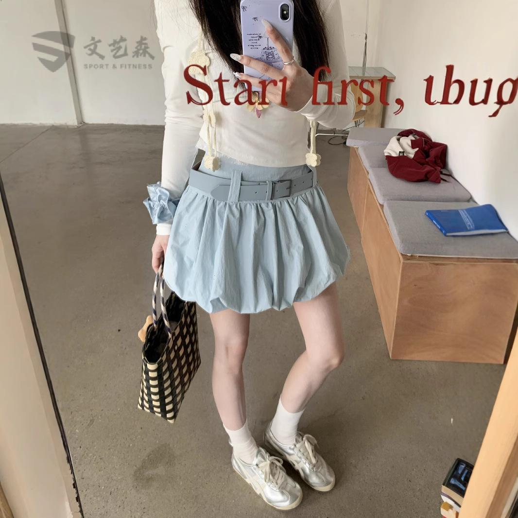 韩系花苞蓬蓬半身裙女2026夏季