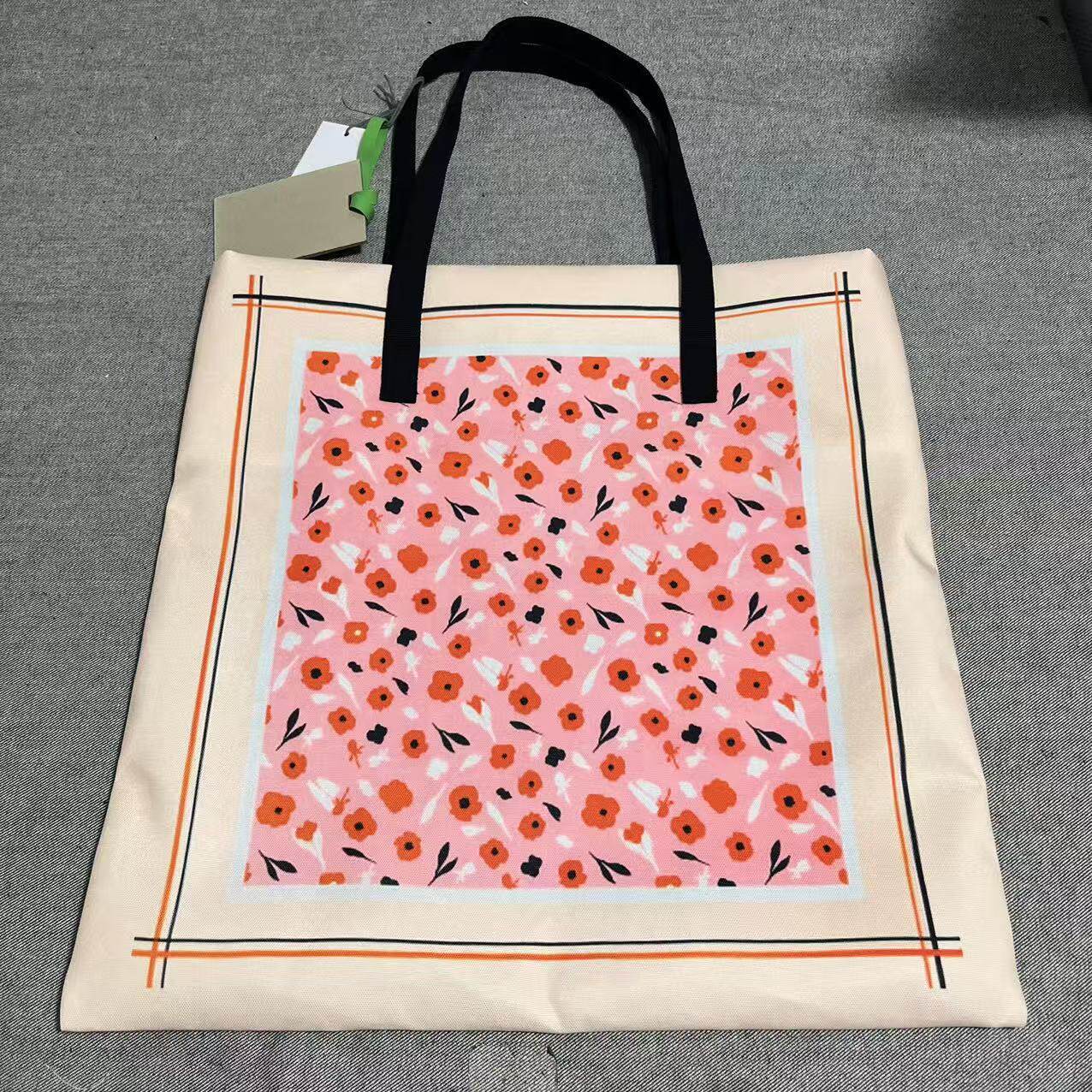 出口日本外贸方形款帆布包休闲购物袋手提袋tote bag托特包单肩包