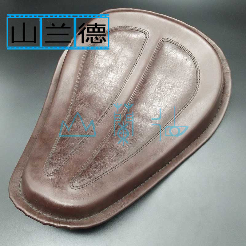 适用哈雷机车复古坐垫软尾1200戴娜路王改装复古车大弹簧皮单座